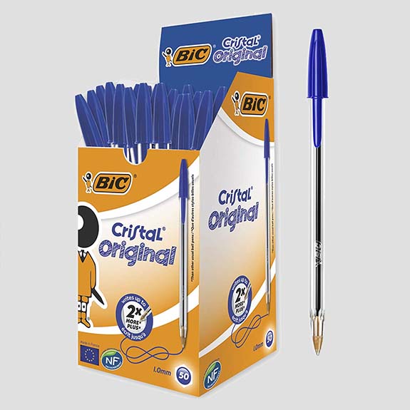 Penne BIC blu: confezione 50 pezzi